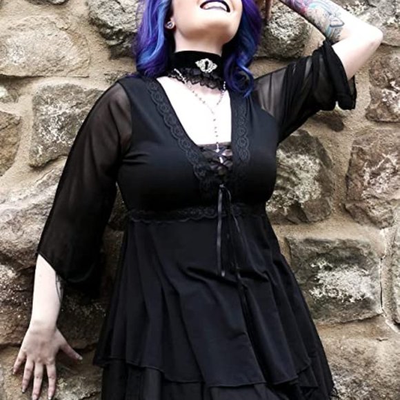 Dare to Wear 3X Black Bewitched Top - Picture 3 of 9